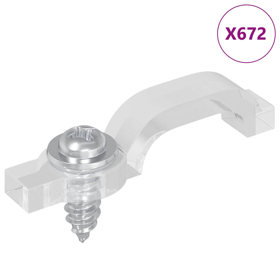 LED Strip Clips 12 pcs Doorzichtig 2 x 1 x 0.5 cm