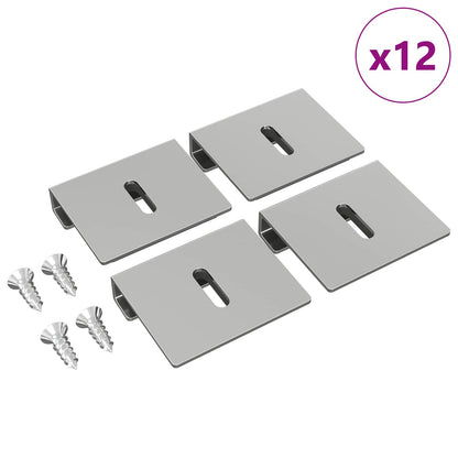 Spiegel Bevestigingsbeugel 12 pcs Nikkel 35 x 30 x 8,3 mm Staal