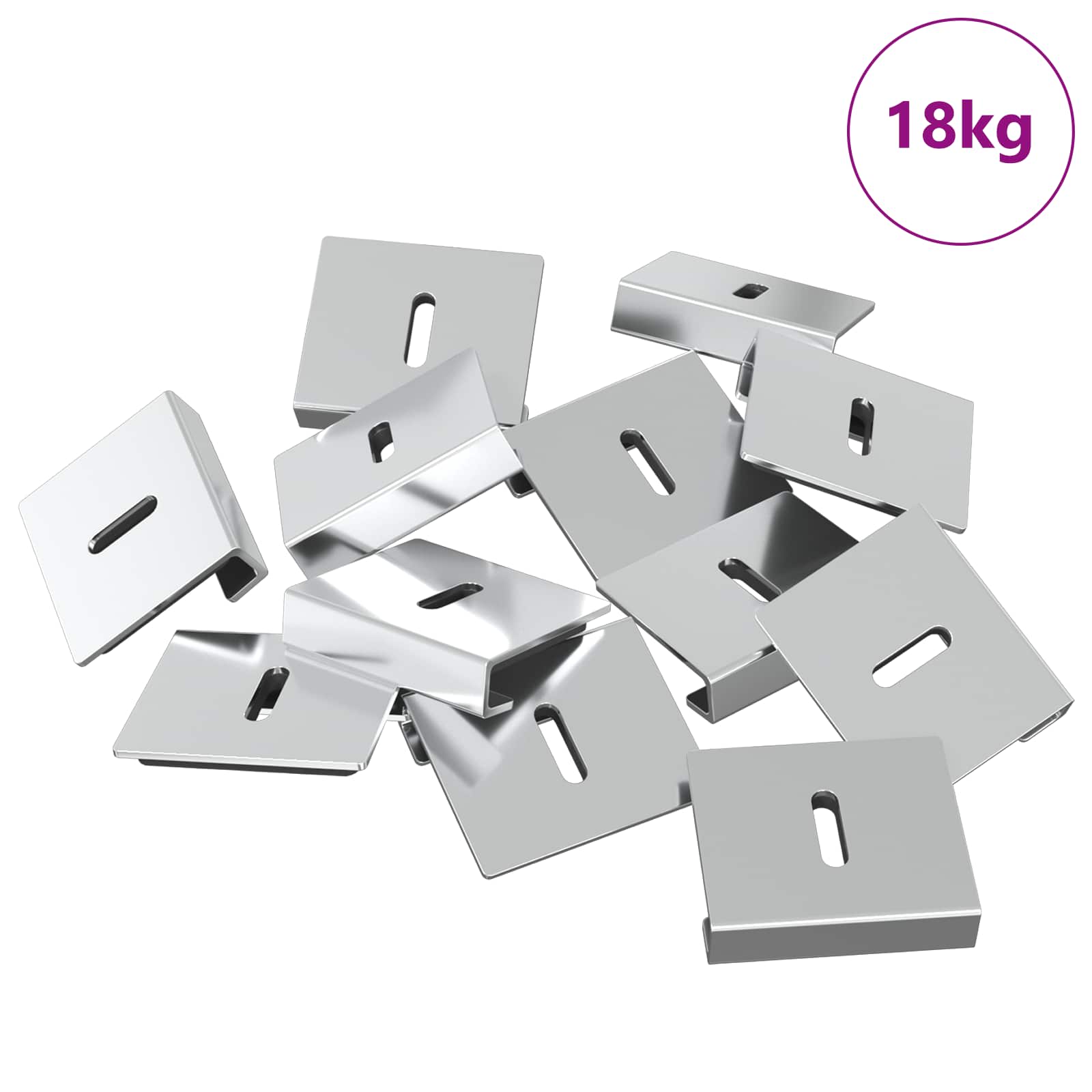 Spiegel Bevestigingsbeugel 340 pcs Nikkel 35 x 30 x 8,3 mm