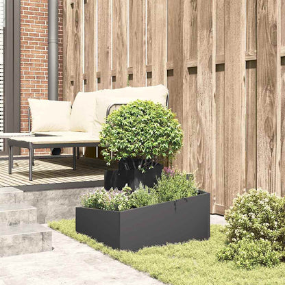 Tuin Bloempot Zwart 60 x 60 x 50 cm Koudgewalst staal