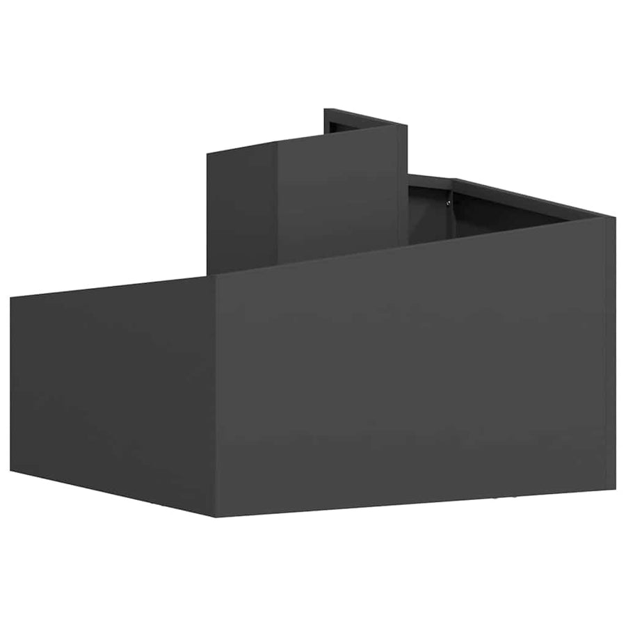 Tuin Bloempot Zwart 60 x 60 x 50 cm Koudgewalst staal