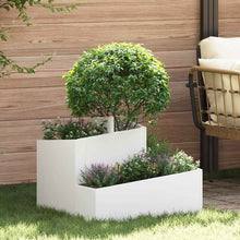 Tuin Bloempot Wit 60 x 60 x 50 cm Koudgewalst staal