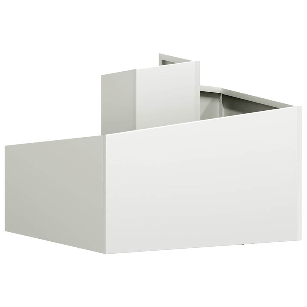 Tuin Bloempot Wit 60 x 60 x 50 cm Koudgewalst staal