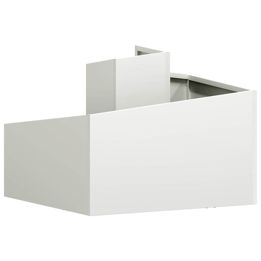 Tuin Bloempot Wit 60 x 60 x 50 cm Koudgewalst staal