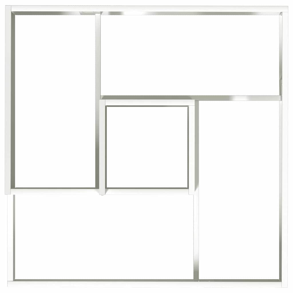 Tuin Bloempot Wit 60 x 60 x 50 cm Koudgewalst staal