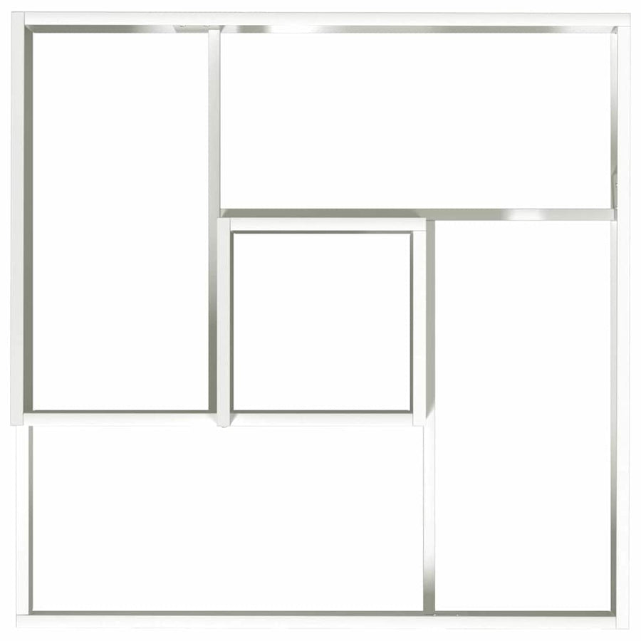 Tuin Bloempot Wit 60 x 60 x 50 cm Koudgewalst staal