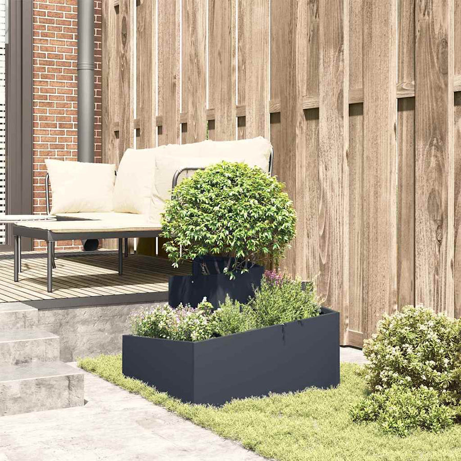 Tuin Bloempot Antraciet 60 x 60 x 50 cm Koudgewalst staal