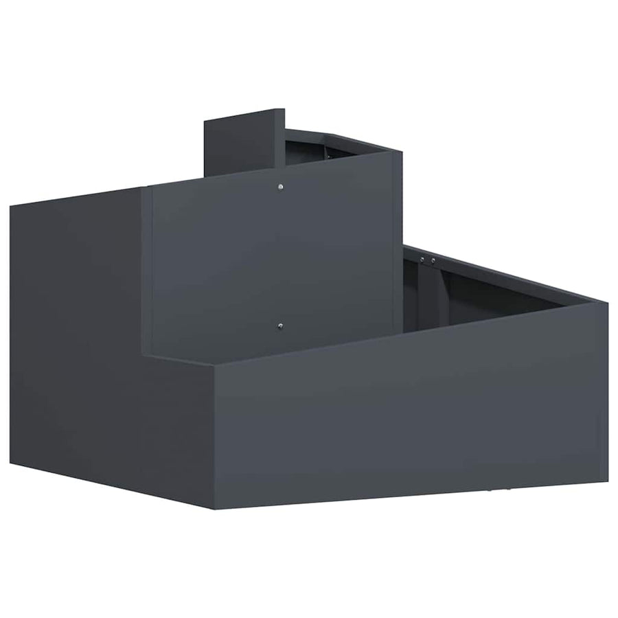 Tuin Bloempot Antraciet 60 x 60 x 50 cm Koudgewalst staal