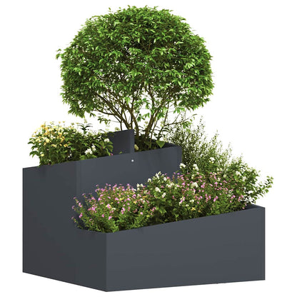 Tuin Bloempot Antraciet 60 x 60 x 50 cm Koudgewalst staal