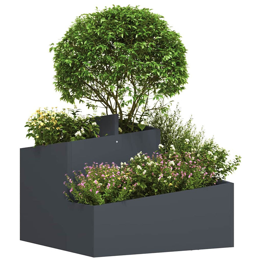 Tuin Bloempot Antraciet 60 x 60 x 50 cm Koudgewalst staal