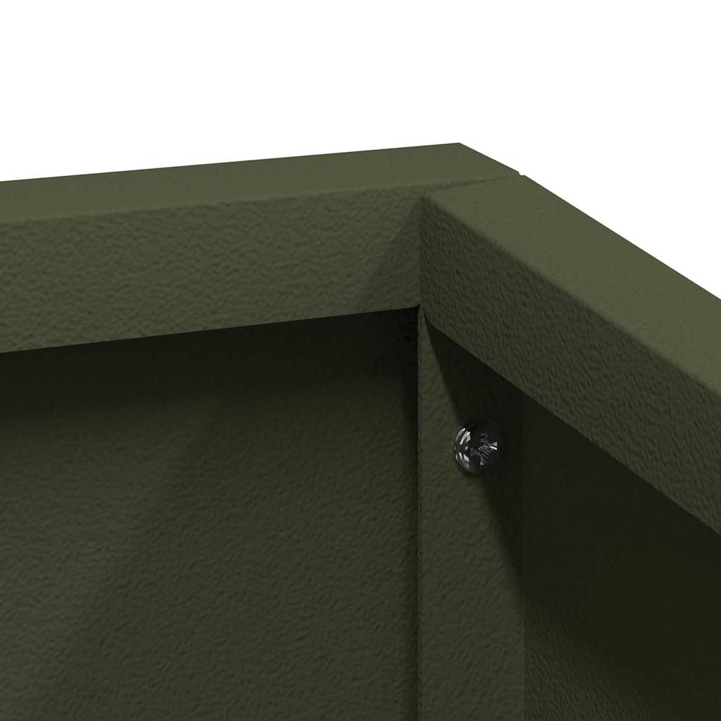 Tuin Bloempot Olijf Groen 60 x 60 x 50 cm Koudgewalst staal