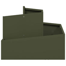Tuin Bloempot Olijf Groen 60 x 60 x 50 cm Koudgewalst staal