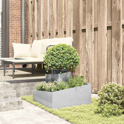Tuin Bloempot Zilver 60 x 60 x 50 cm Roestvrij staal
