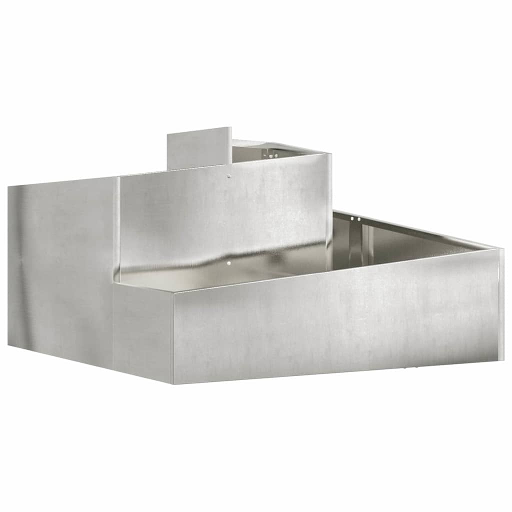 Tuin Bloempot Zilver 60 x 60 x 50 cm Roestvrij staal