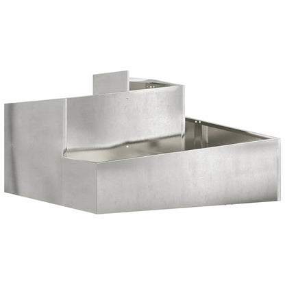 Tuin Bloempot Zilver 60 x 60 x 50 cm Roestvrij staal