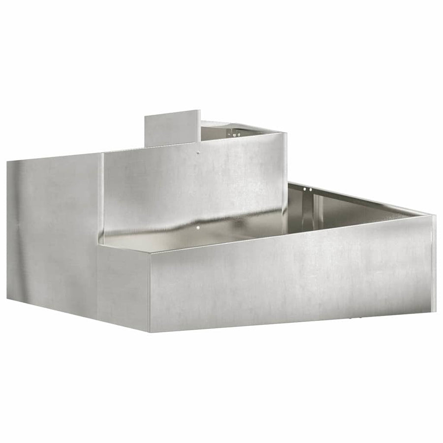 Tuin Bloempot Zilver 60 x 60 x 50 cm Roestvrij staal