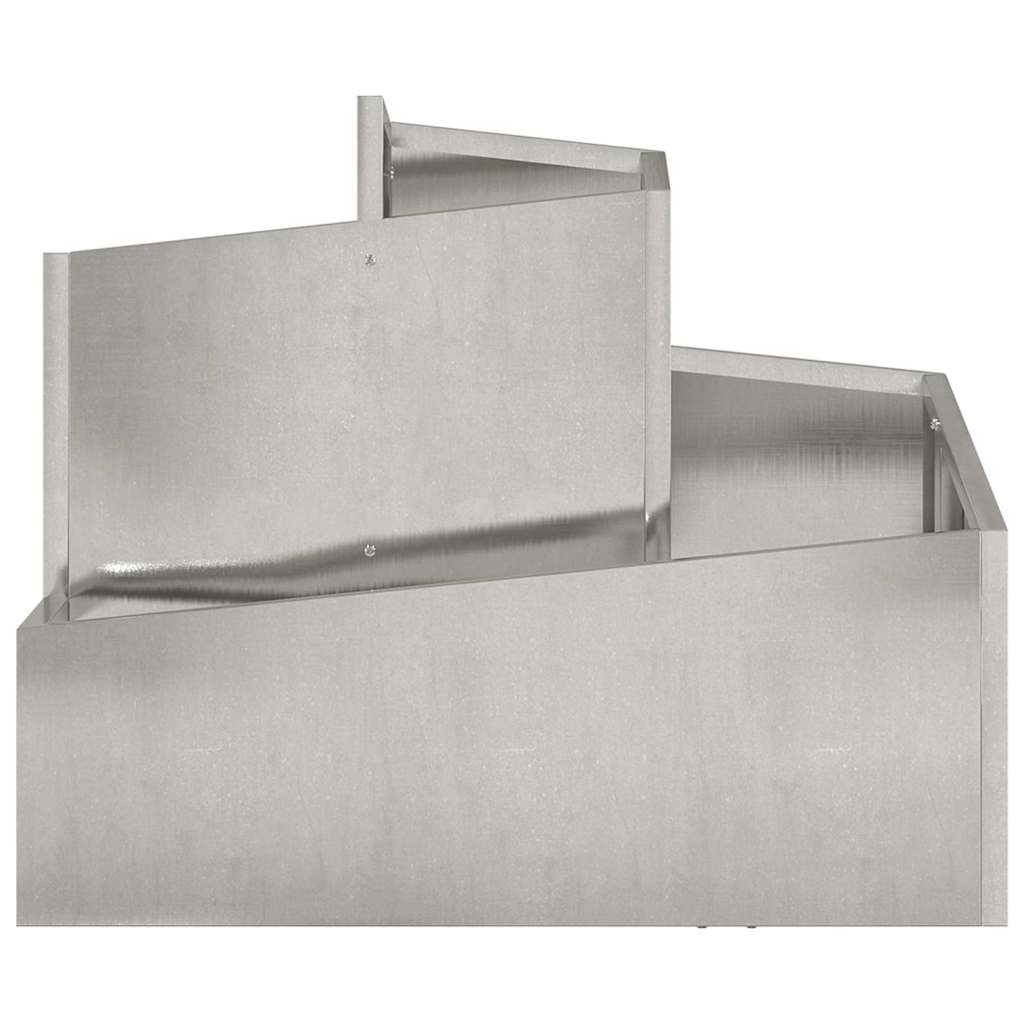 Tuin Bloempot Zilver 60 x 60 x 50 cm Roestvrij staal