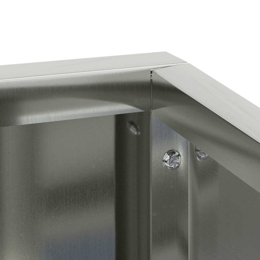 Tuin Bloempot Zilver 60 x 60 x 50 cm Gegalvaniseerd staal