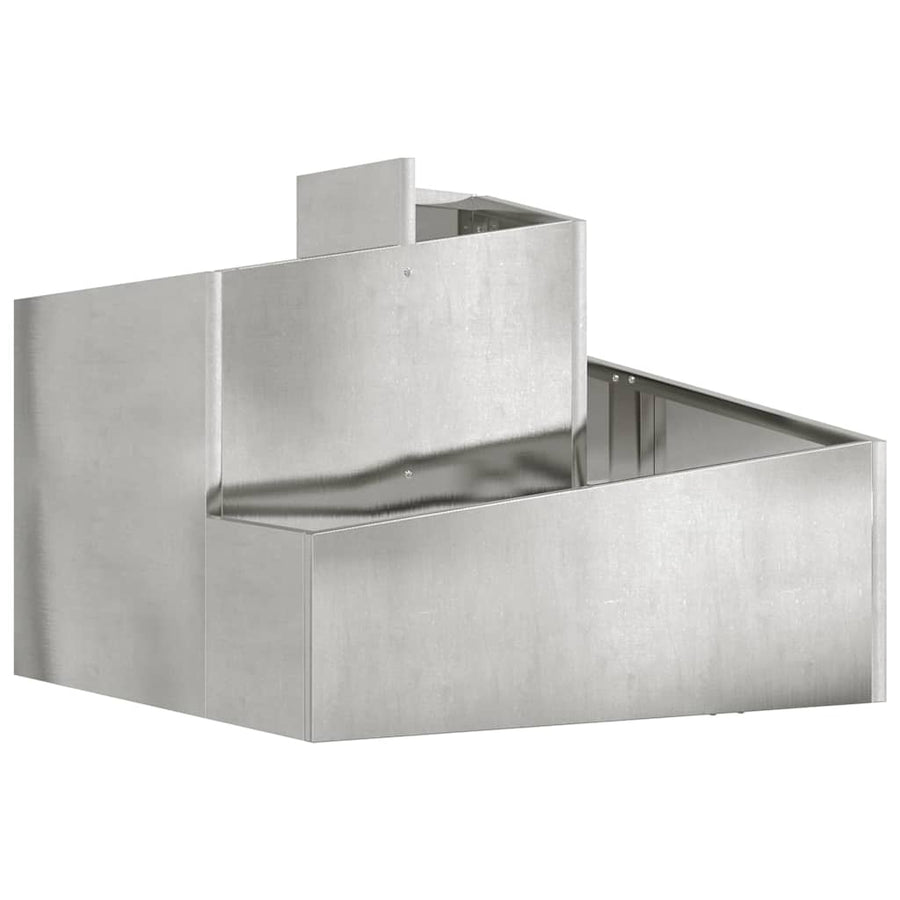 Tuin Bloempot Zilver 60 x 60 x 50 cm Gegalvaniseerd staal