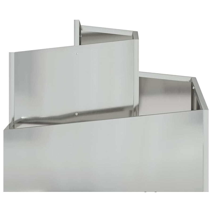 Tuin Bloempot Zilver 60 x 60 x 50 cm Gegalvaniseerd staal