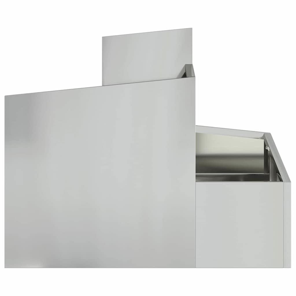 Tuin Bloempot Zilver 60 x 60 x 50 cm Gegalvaniseerd staal