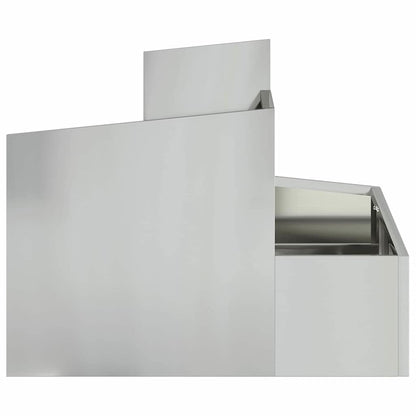 Tuin Bloempot Zilver 60 x 60 x 50 cm Gegalvaniseerd staal