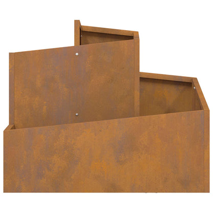Tuin Bloempot Bruin 60 x 60 x 50 cm Cortenstaal