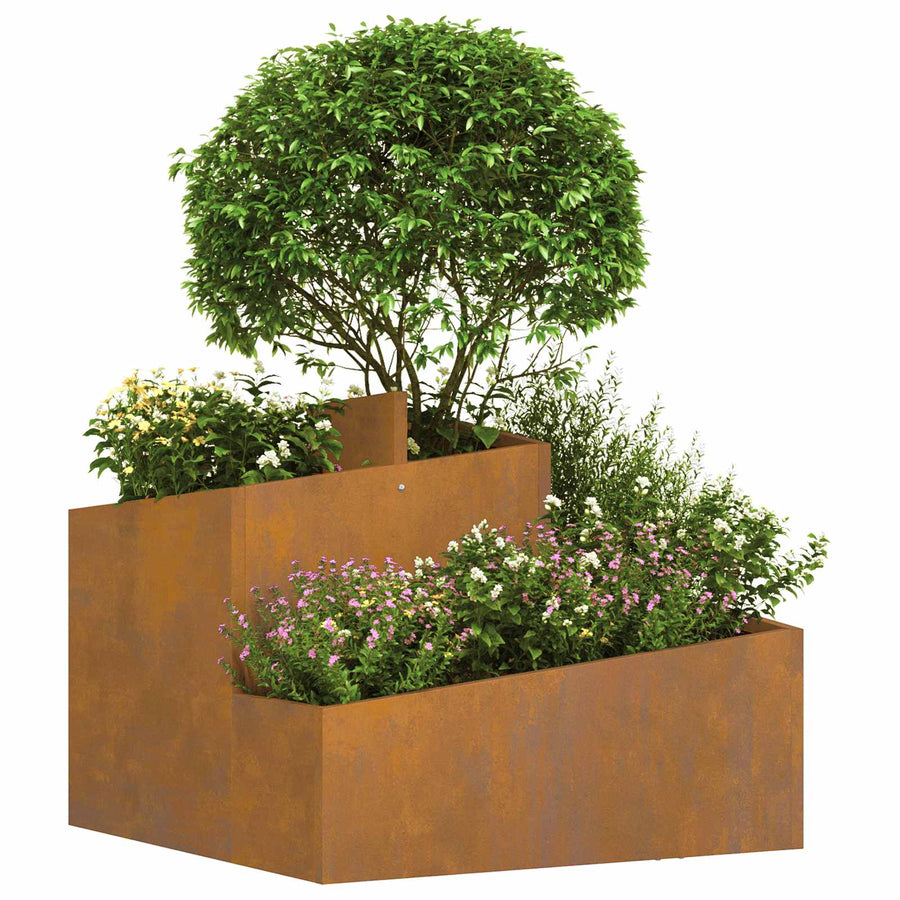 Tuin Bloempot Bruin 60 x 60 x 50 cm Cortenstaal
