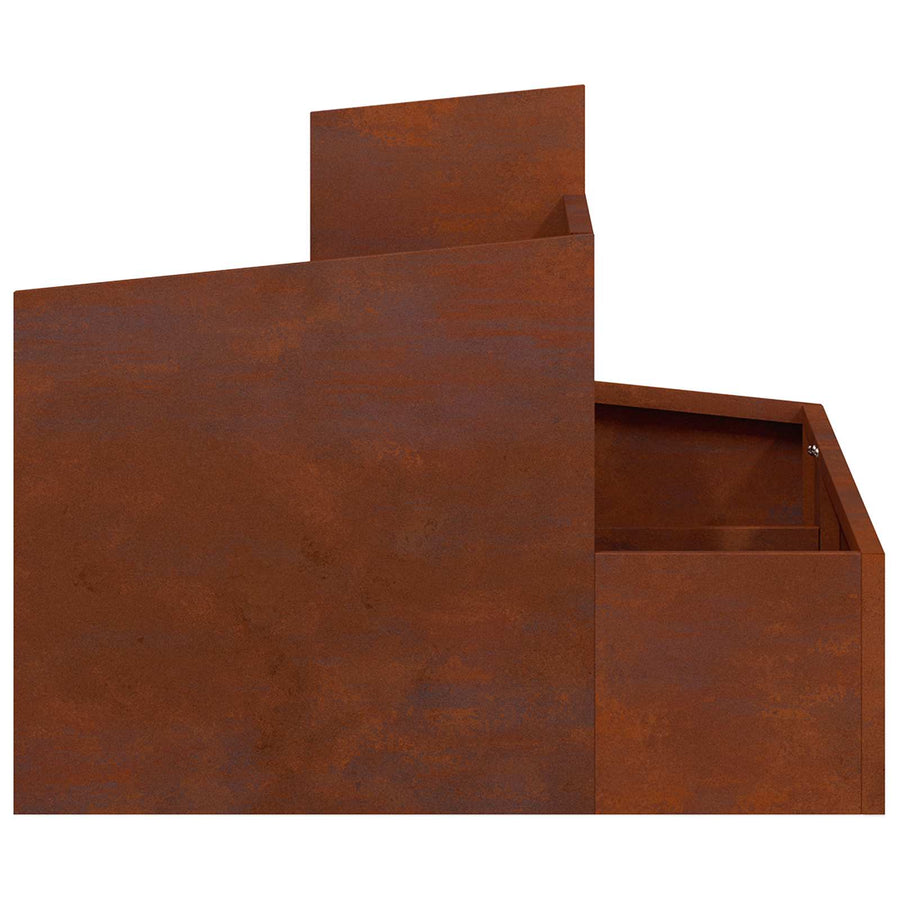 Tuin Bloempot Bruin 60 x 60 x 50 cm Cortenstaal