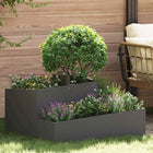 Garden Planter Black 80 x 80 x 50 cm Cold Rolled Steel