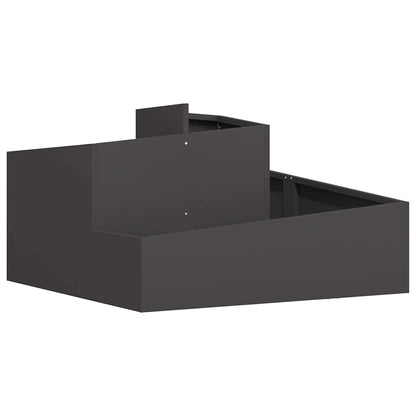 Tuin Bloempot Zwart 80 x 80 x 50 cm Koudgewalst staal