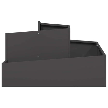 Tuin Bloempot Zwart 80 x 80 x 50 cm Koudgewalst staal