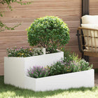 Garden Planter White 80 x 80 x 50 cm Cold-rolled steel