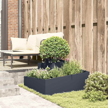 Tuin Bloempot Antraciet 80 x 80 x 50 cm Koudgewalst staal