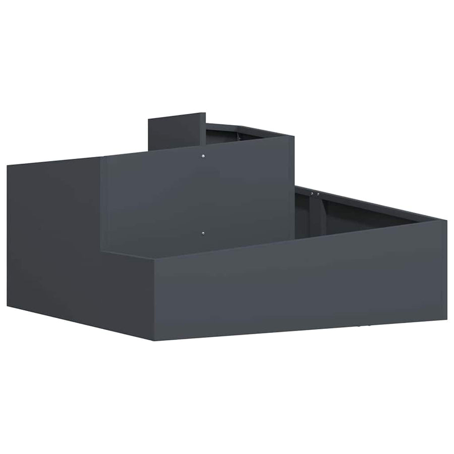 Tuin Bloempot Antraciet 80 x 80 x 50 cm Koudgewalst staal