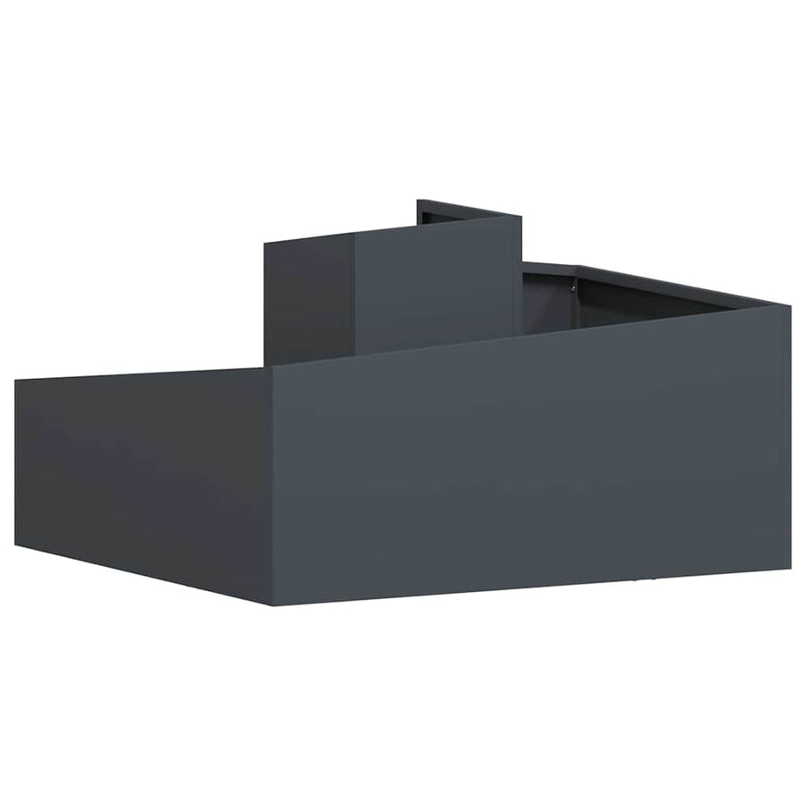 Tuin Bloempot Antraciet 80 x 80 x 50 cm Koudgewalst staal