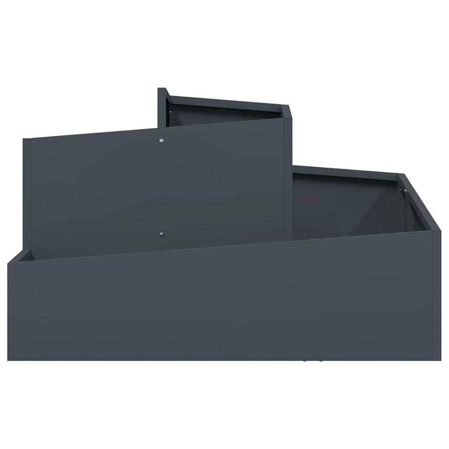Tuin Bloempot Antraciet 80 x 80 x 50 cm Koudgewalst staal