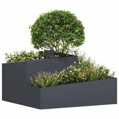 Tuin Bloempot Antraciet 80 x 80 x 50 cm Koudgewalst staal