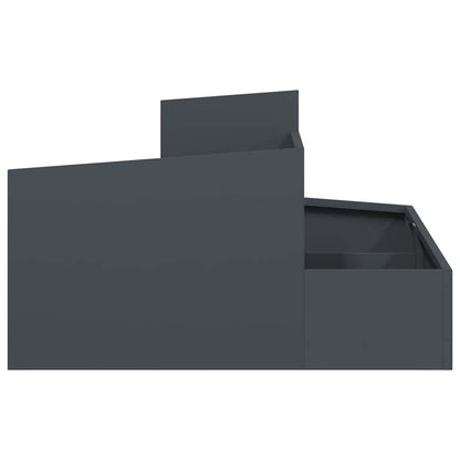 Tuin Bloempot Antraciet 80 x 80 x 50 cm Koudgewalst staal