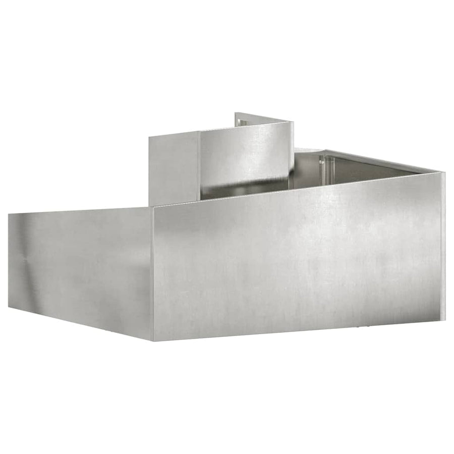 Tuin Bloempot Zilver 80 x 80 x 50 cm Roestvrij staal