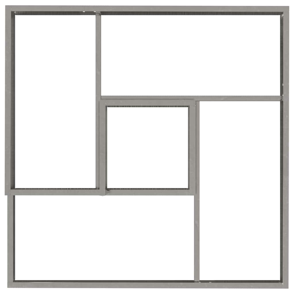 Tuin Bloempot Zilver 80 x 80 x 50 cm Roestvrij staal