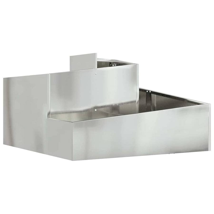 Tuin Bloempot Zilver 80 x 80 x 50 cm Gegalvaniseerd staal