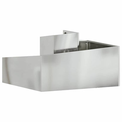 Tuin Bloempot Zilver 80 x 80 x 50 cm Gegalvaniseerd staal