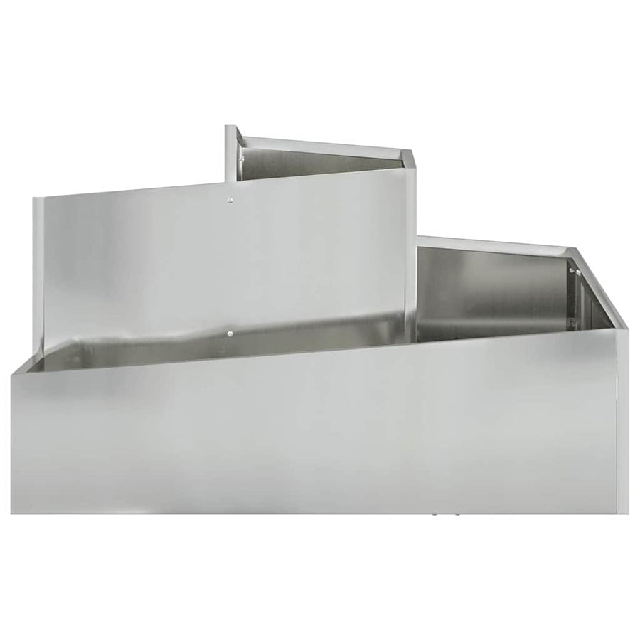 Tuin Bloempot Zilver 80 x 80 x 50 cm Gegalvaniseerd staal