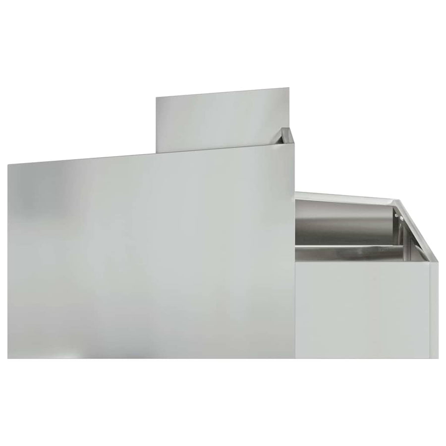 Tuin Bloempot Zilver 80 x 80 x 50 cm Gegalvaniseerd staal