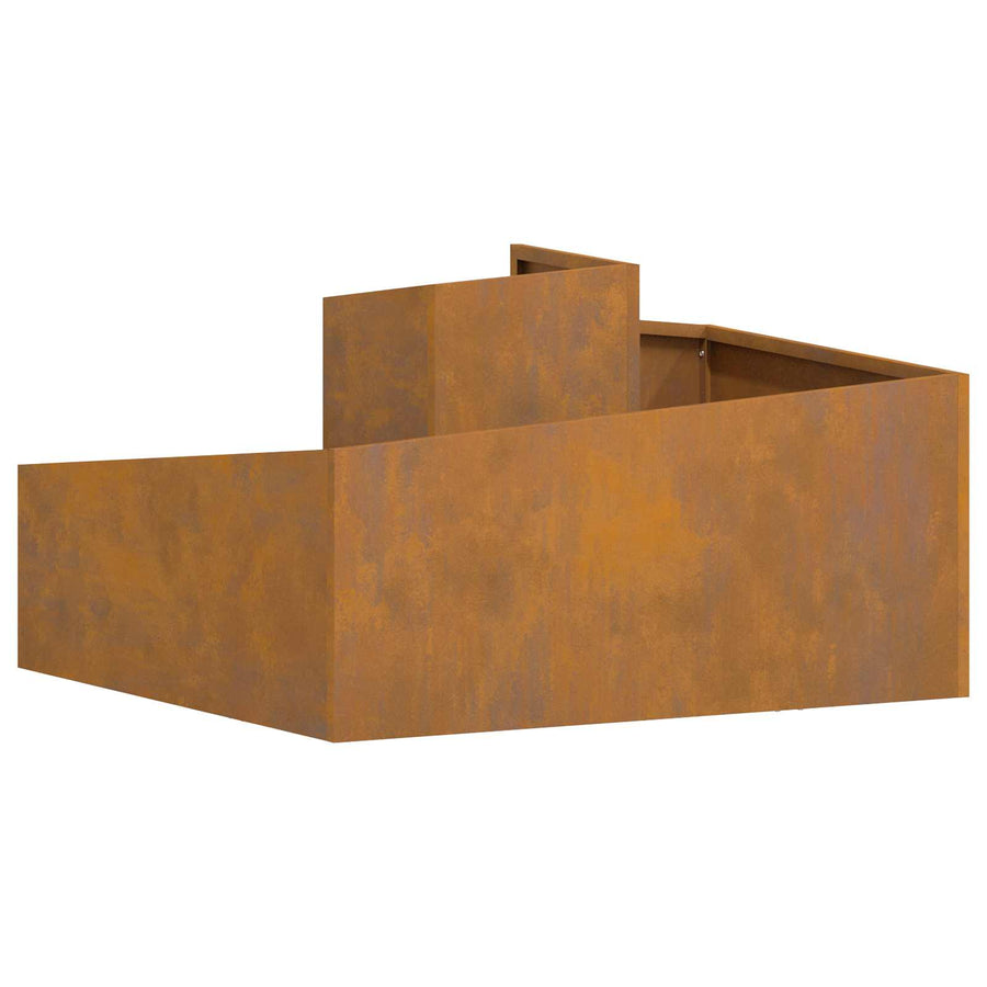 Tuin Bloempot Bruin 80 x 80 x 50 cm Cortenstaal