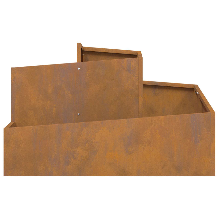 Tuin Bloempot Bruin 80 x 80 x 50 cm Cortenstaal