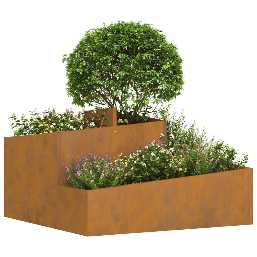 Tuin Bloempot Bruin 80 x 80 x 50 cm Cortenstaal