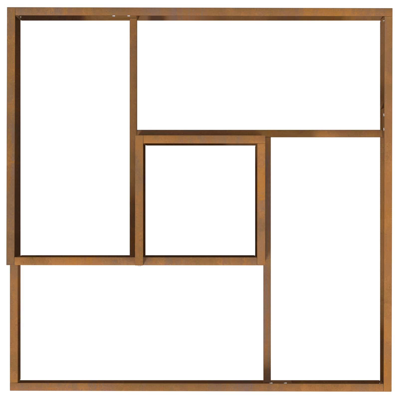 Tuin Bloempot Bruin 80 x 80 x 50 cm Cortenstaal