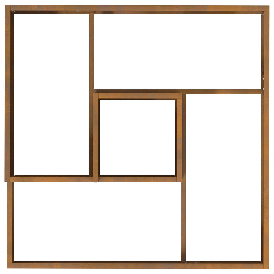 Tuin Bloempot Bruin 80 x 80 x 50 cm Cortenstaal